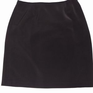Ladies Collection for Le Suit Black Skirt With Lining. Size 14P.  Back Split.